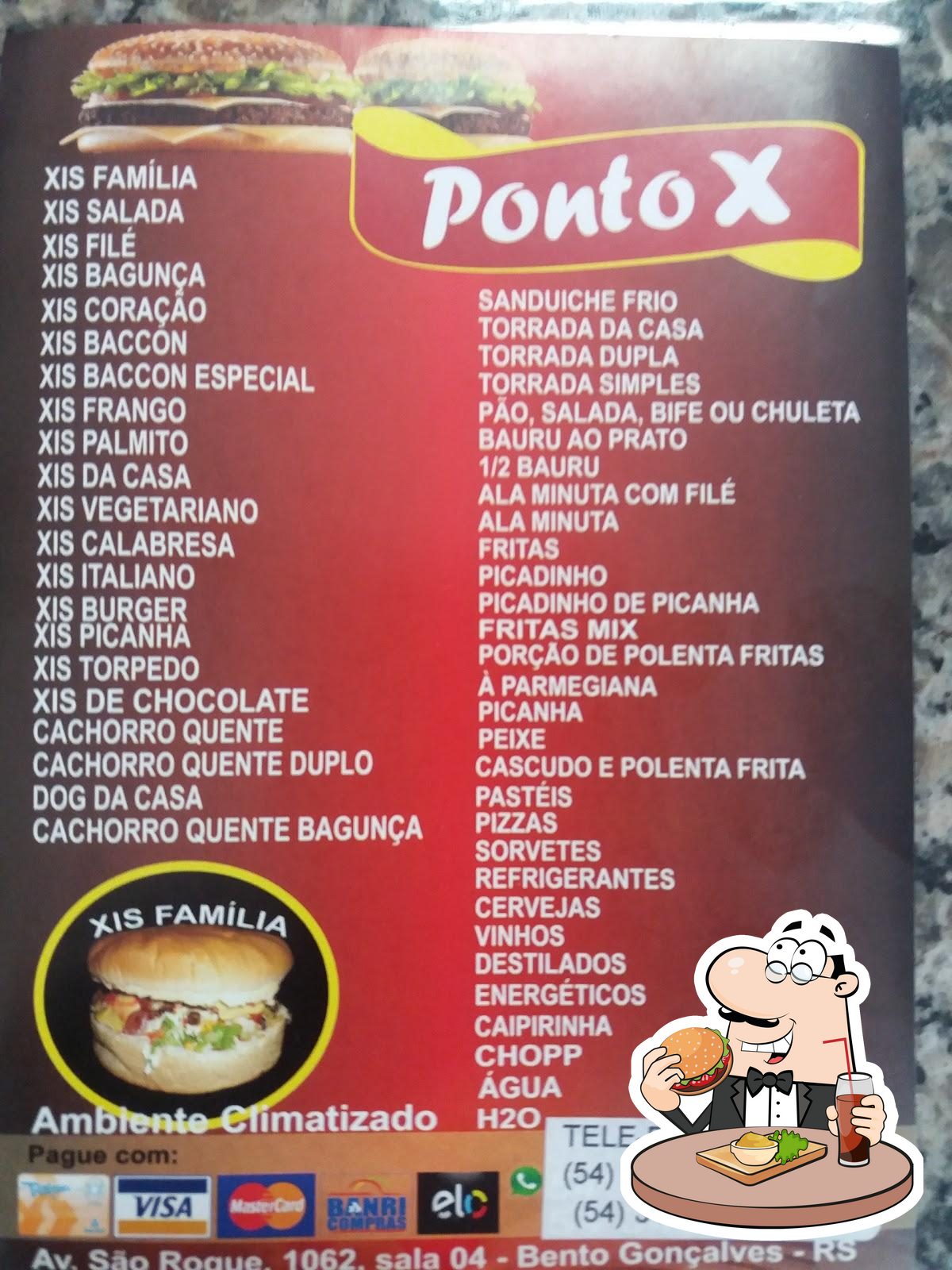 Ponto X Lanches, xis, hamburguer - Bento Gonçalves RS. restaurant, Bento  Gonçalves - Restaurant menu and reviews
